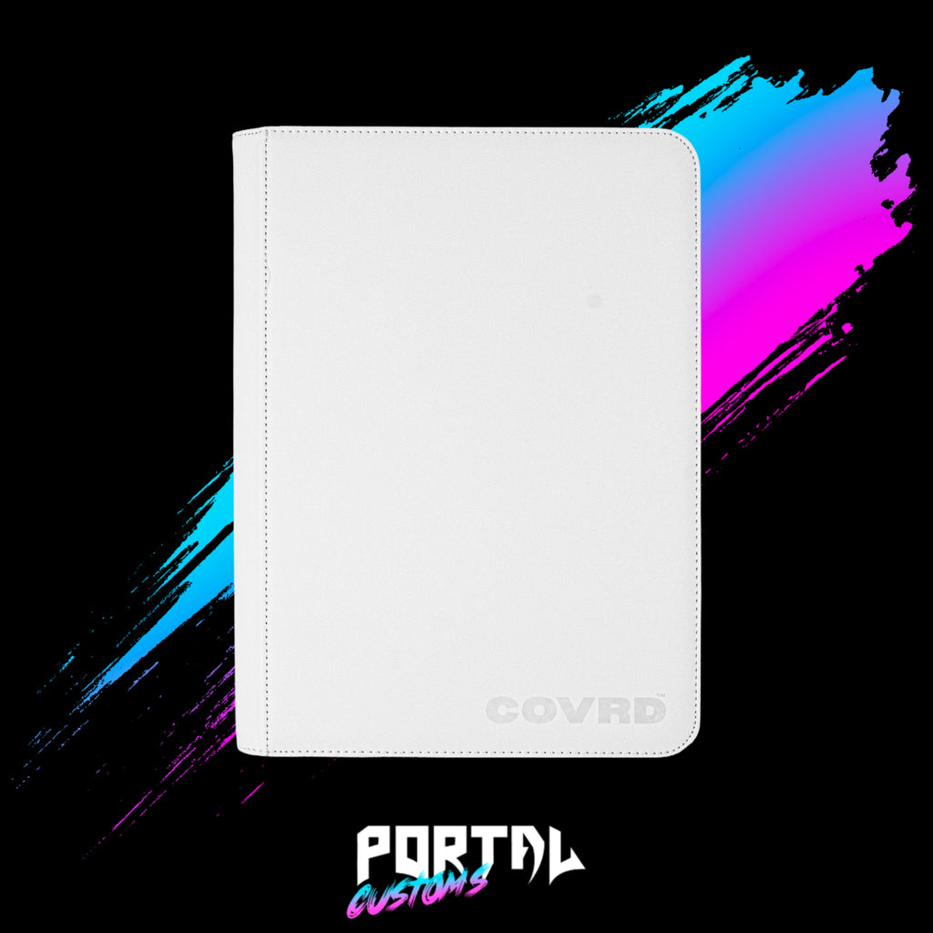 White Premium 9 Pocket Zip Binder - COVRD