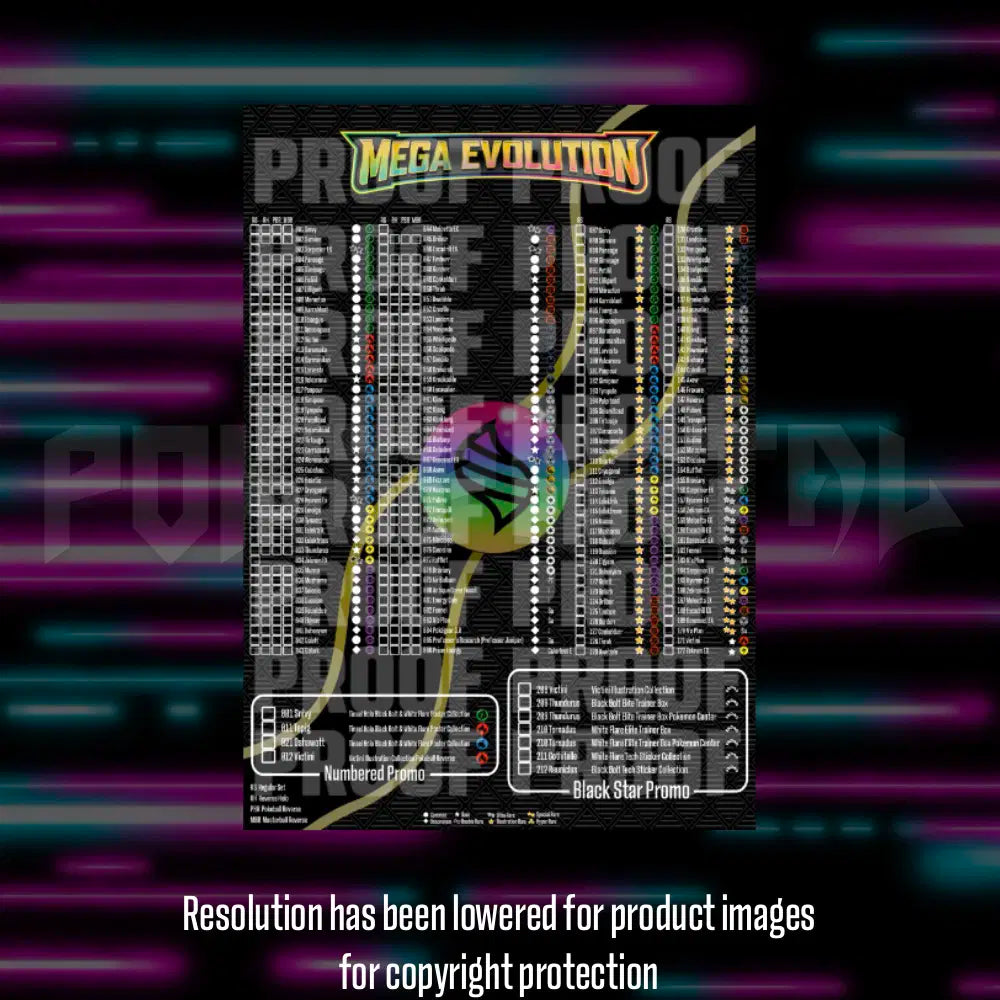 Pokemon - Mega Evolutions - Master Set Checklist - Vinyl Sticker Kit image 2