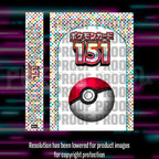 Pokemon - 151 - Japanese Master Set Checklist - Vinyl Sticker Kit - A4 image 1