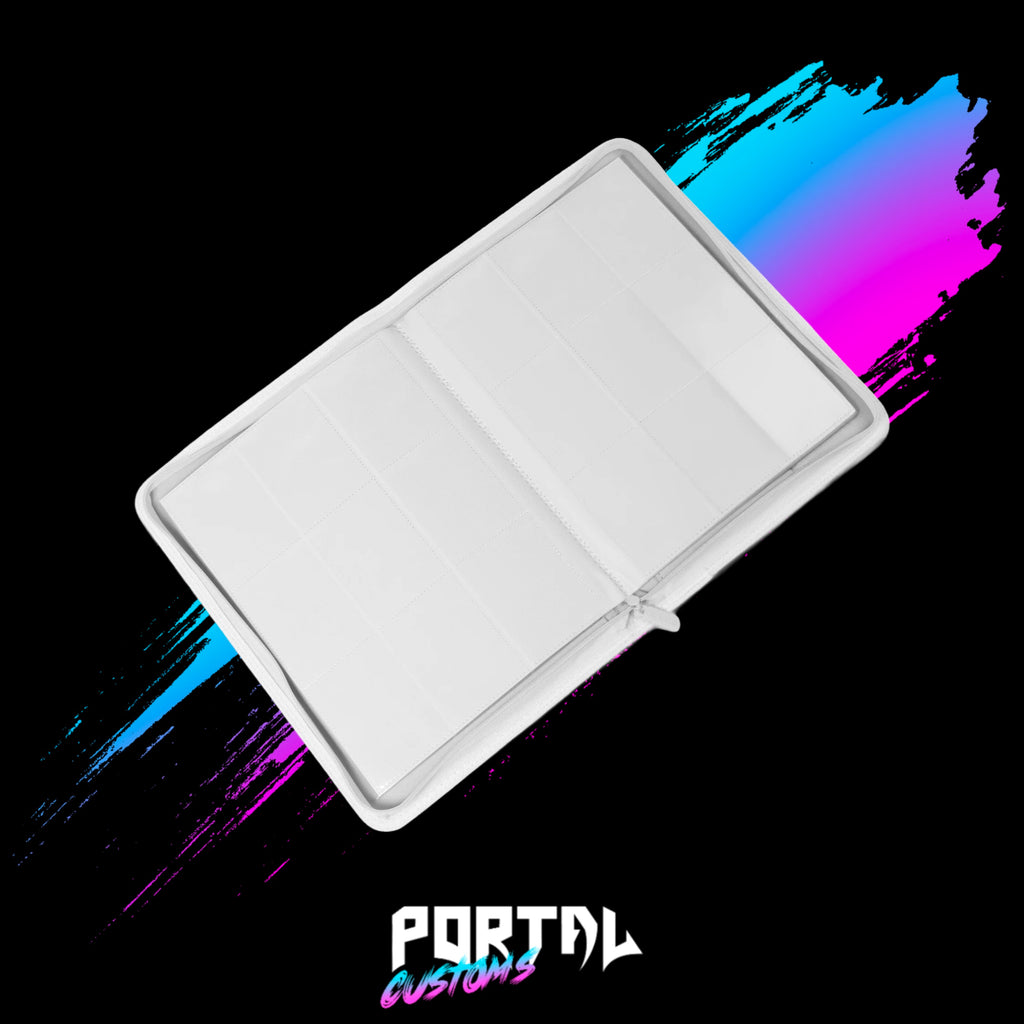 White Premium 9 Pocket Zip Binder - COVRD