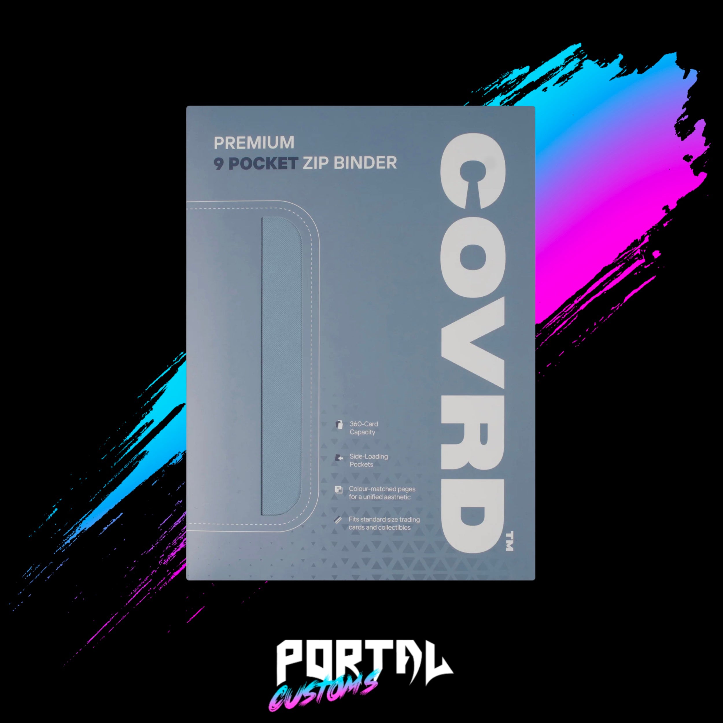 Steel Blue Premium 9 Pocket Zip Binder - COVRD