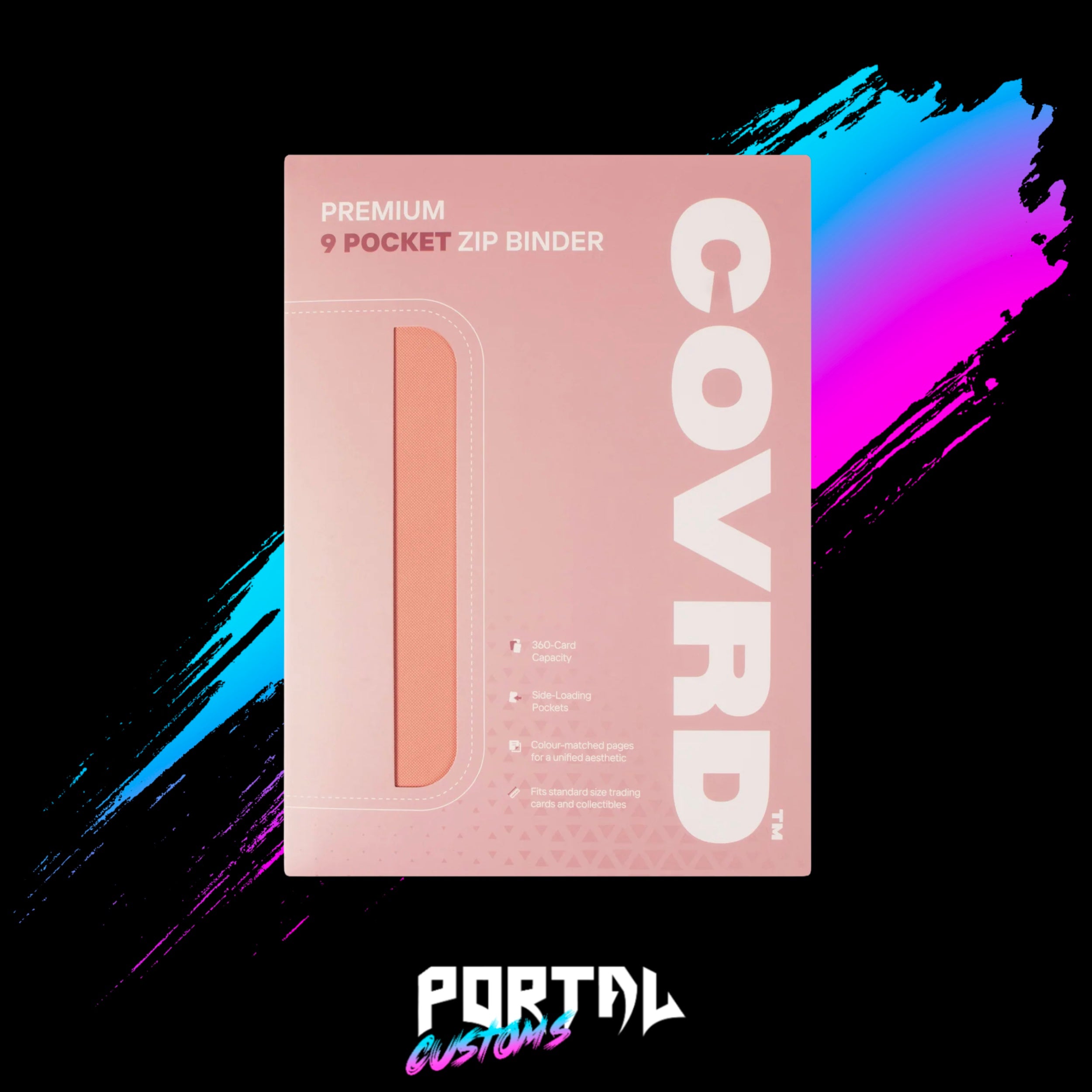 Blush Pink Premium 9 Pocket Zip Binder - COVRD