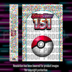 Pokemon - 151 - Master Set Checklist - Vinyl Sticker Kit - A4 image 1