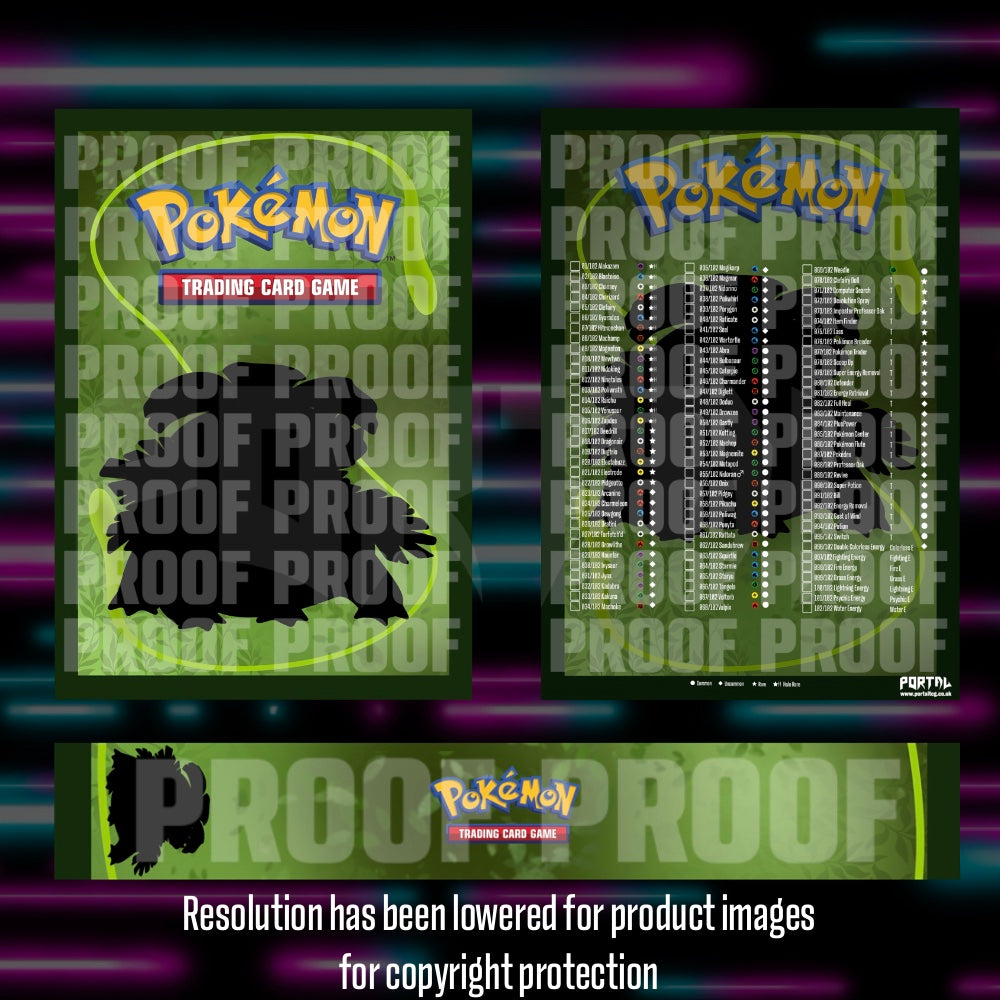 Pokemon - Base Set -  Master Set Checklist - Vinyl Sticker Kit image 6