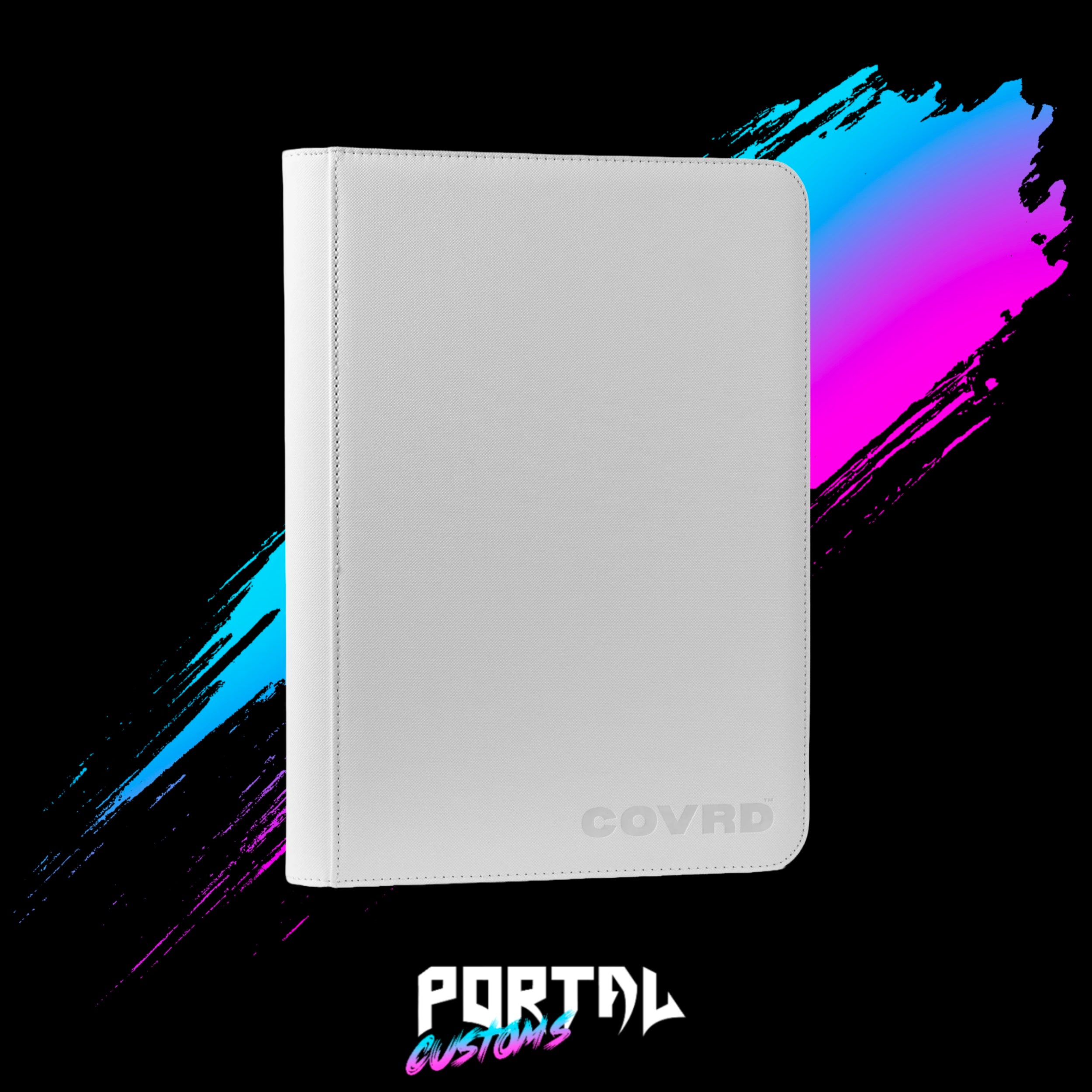 White Premium 9 Pocket Zip Binder - COVRD