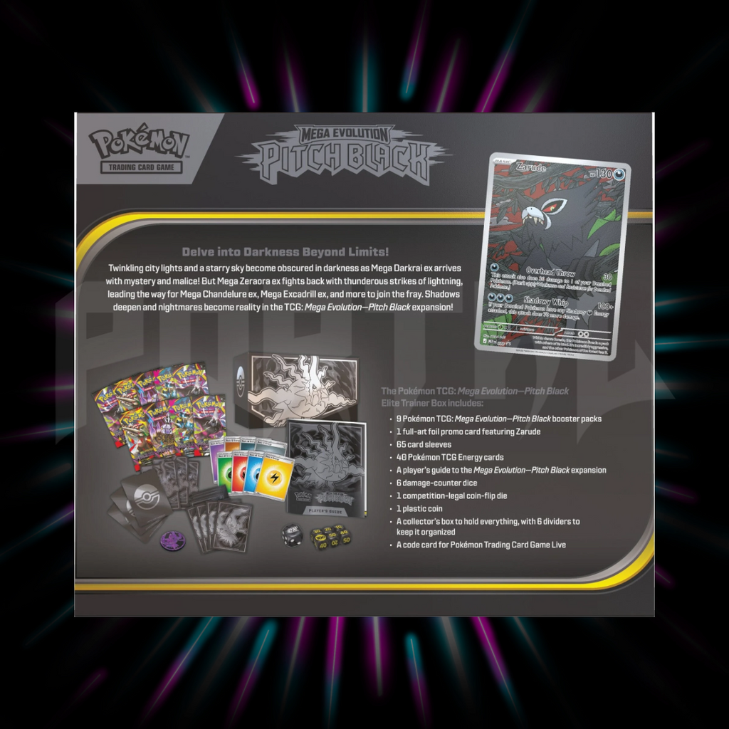 Pitch Black - Elite Trainer Box - Pokemon - Mega Evolutions - PBL
