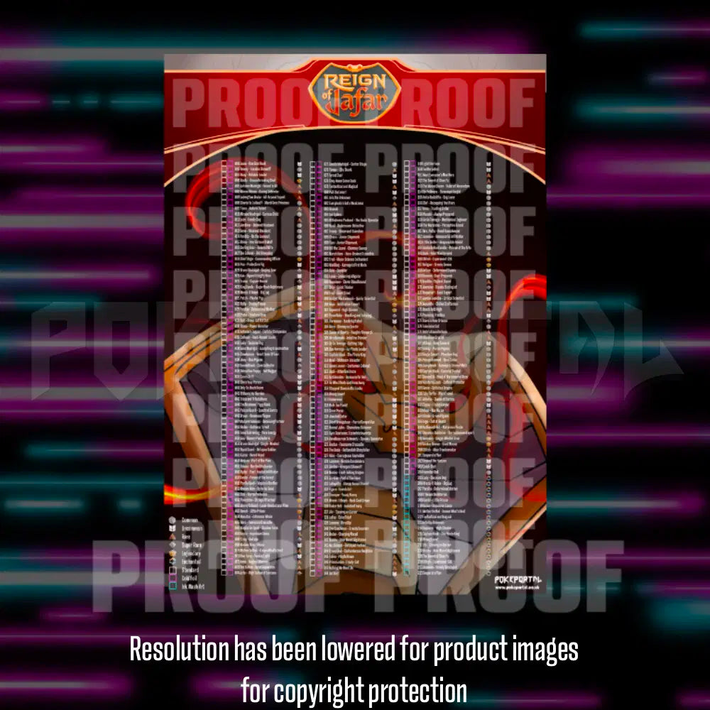 Lorcana - Reign Of Jafar - Master Set Checklist - Vinyl Sticker Kit - A4 image 2