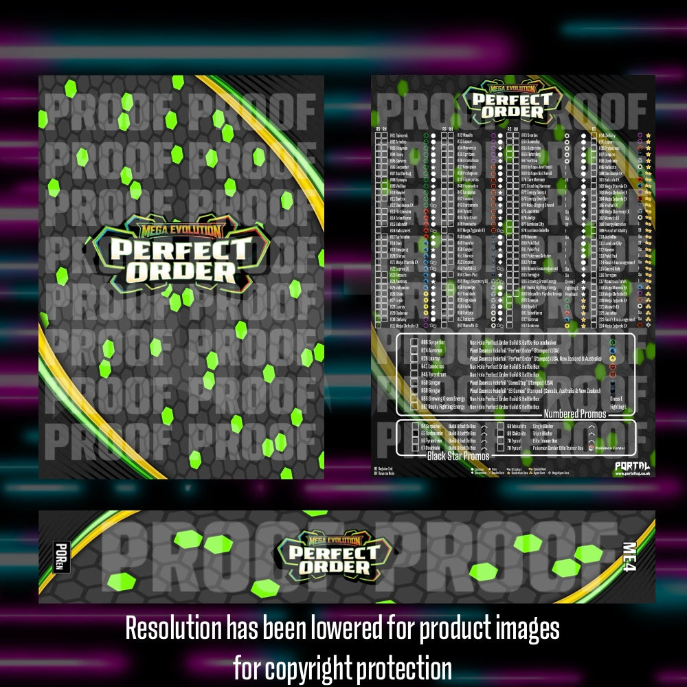 Pokemon - Perfect Order -  Master Set Checklist - Vinyl Sticker Kit image 0