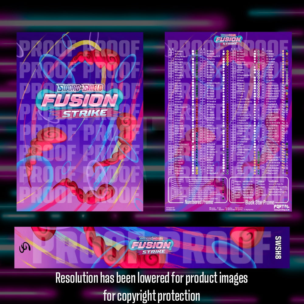 Pokemon - Fusion Strike -  Master Set Checklist - Vinyl Sticker Kit image 0