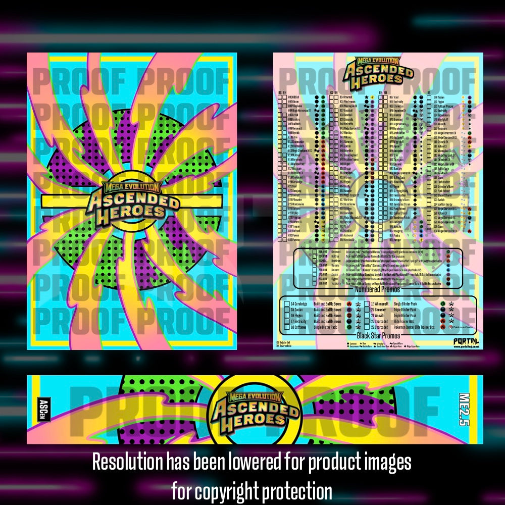Pokemon - Ascended Heroes -  Master Set Checklist - Vinyl Sticker Kit image 0