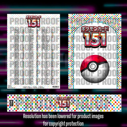 Pokemon - 151 - Japanese Master Set Checklist - Vinyl Sticker Kit - A4 image 0