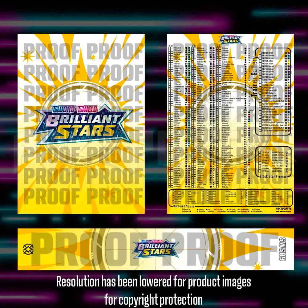 Pokemon - Brilliant Stars - Master Set Checklist - Vinyl Sticker Kit - A4 image 0