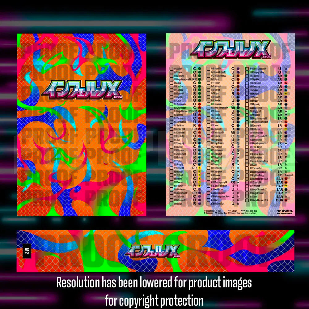 Pokemon - Inferno X - Japanese Master Set Checklist - Vinyl Sticker Kit image 0