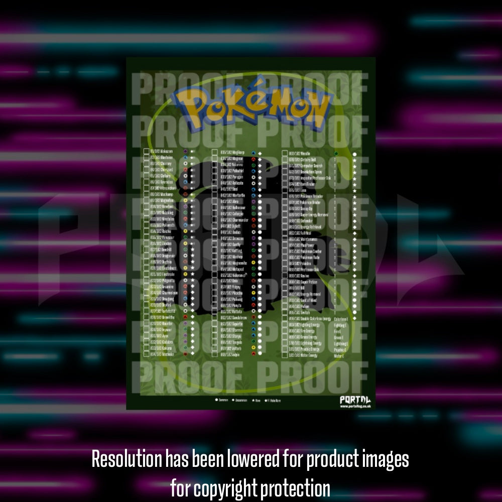 Pokemon - Base Set -  Master Set Checklist - Vinyl Sticker Kit image 7