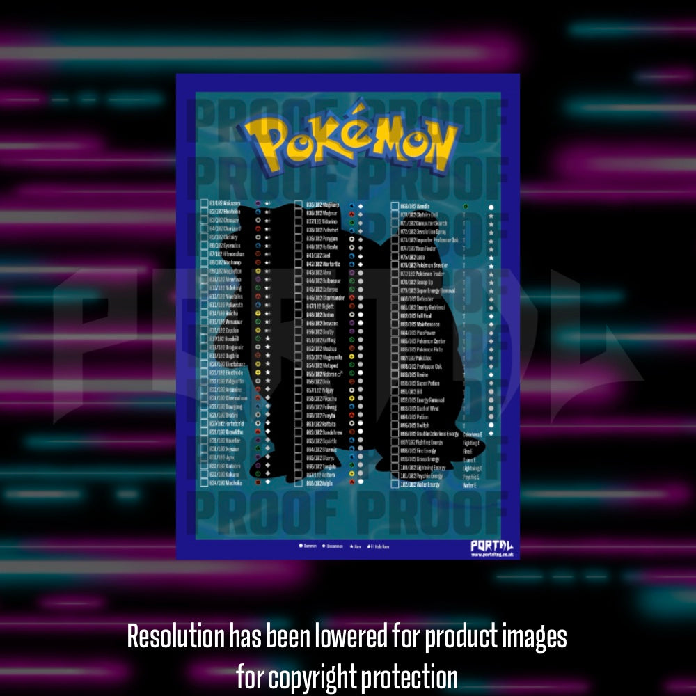 Pokemon - Base Set -  Master Set Checklist - Vinyl Sticker Kit image 4