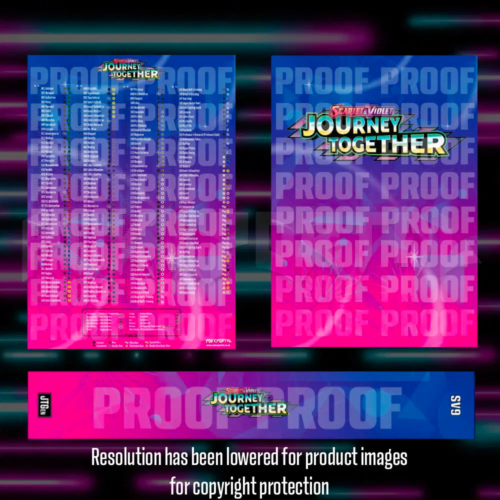Pokemon - Journey Together - Master Set Checklist - Vinyl Sticker Kit - A4 image 0