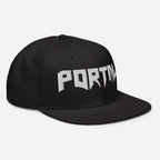 Portal TCG snapback hat, angled view, collector apparel